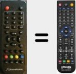 Replacement remote control for TNT755MPEG4