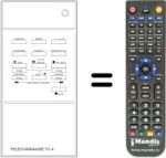 Télécommande équivalente Continental Edison VK 2132