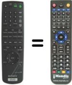 Télécommande équivalente Sony DVP-NC600