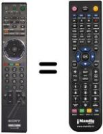 Replacement remote control Sony KDL-46 Z5500
