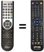 Télécommande équivalente Hitachi L22DP03UB