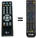 Télécommande équivalente LG 21FU1RG