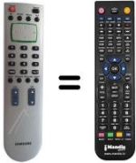 Télécommande équivalente Samsung TP 500 FR / AT / 29622-038.16