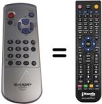 Télécommande équivalente Sharp LC12A2E