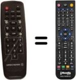 Télécommande équivalente HVS53545