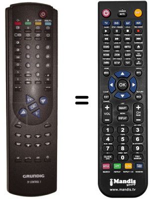Replacement remote control Grundig ST 63-655 TEXT