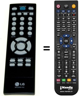 Replacement remote control LG CB 20K40