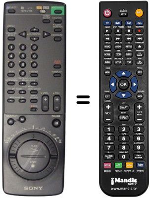 Replacement remote control Sony SLV-E 710 VP