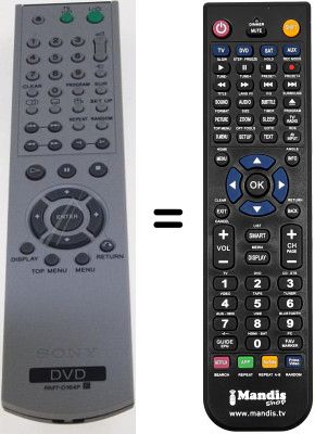 Télécommande équivalente Sony DVP-M50 Télécommande équivalente Sony DVP-M50