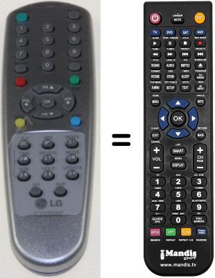 Télécommande équivalente LG KCE20J3RX Télécommande équivalente LG KCE20J3RX