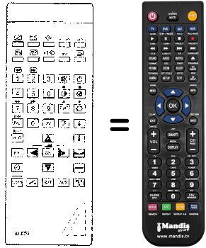 Télécommande équivalente TP 661 Télécommande équivalente TP 661
