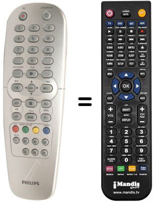 Replacement remote control Philips 14PV203 / 39