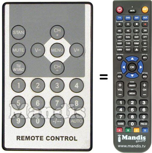 Replacement remote control Denver REMCON105