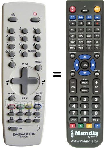 Replacement remote control Daewoo R-49 C 10