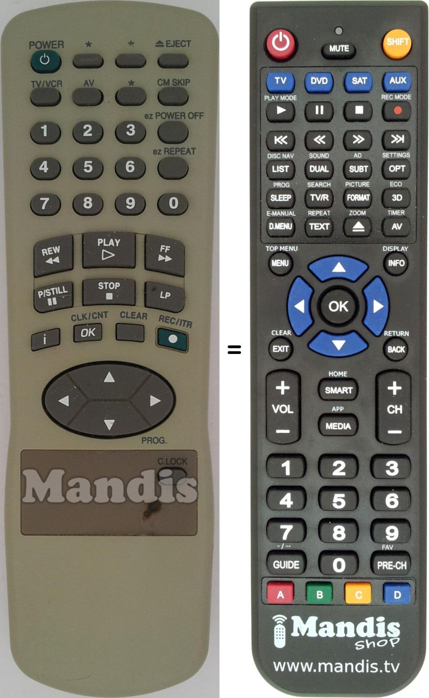 Replacement remote control REMCON1436