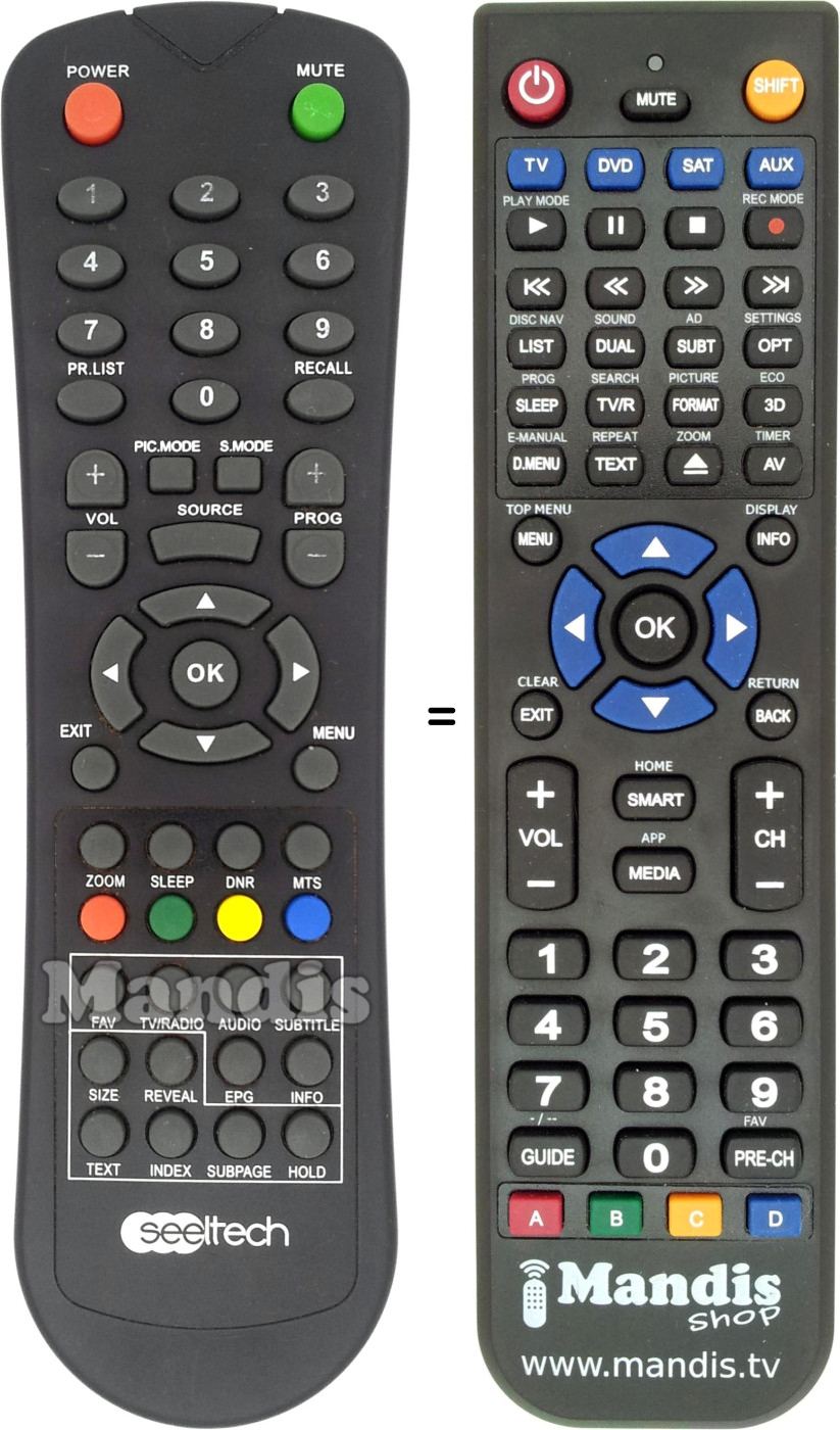 Replacement remote control SEELTECH ST2470G
