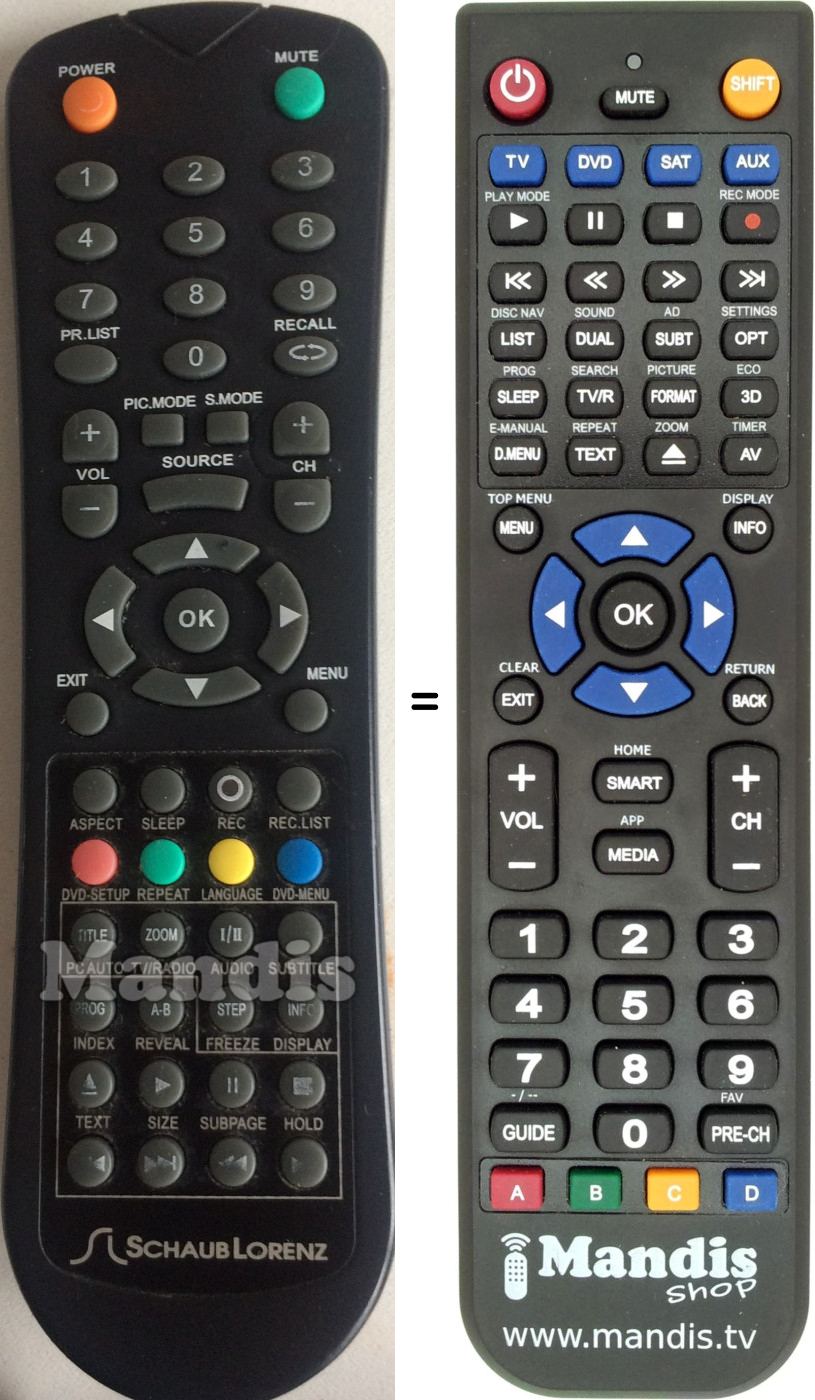 Replacement remote control Exolys LD215-240FDDBU