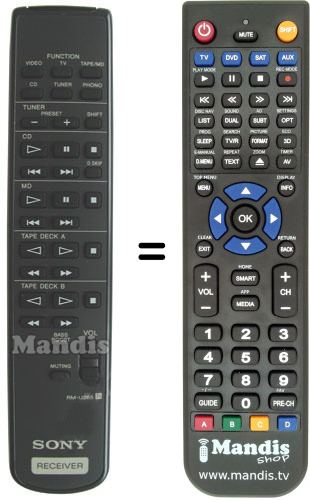 Télécommande équivalente RM-U265