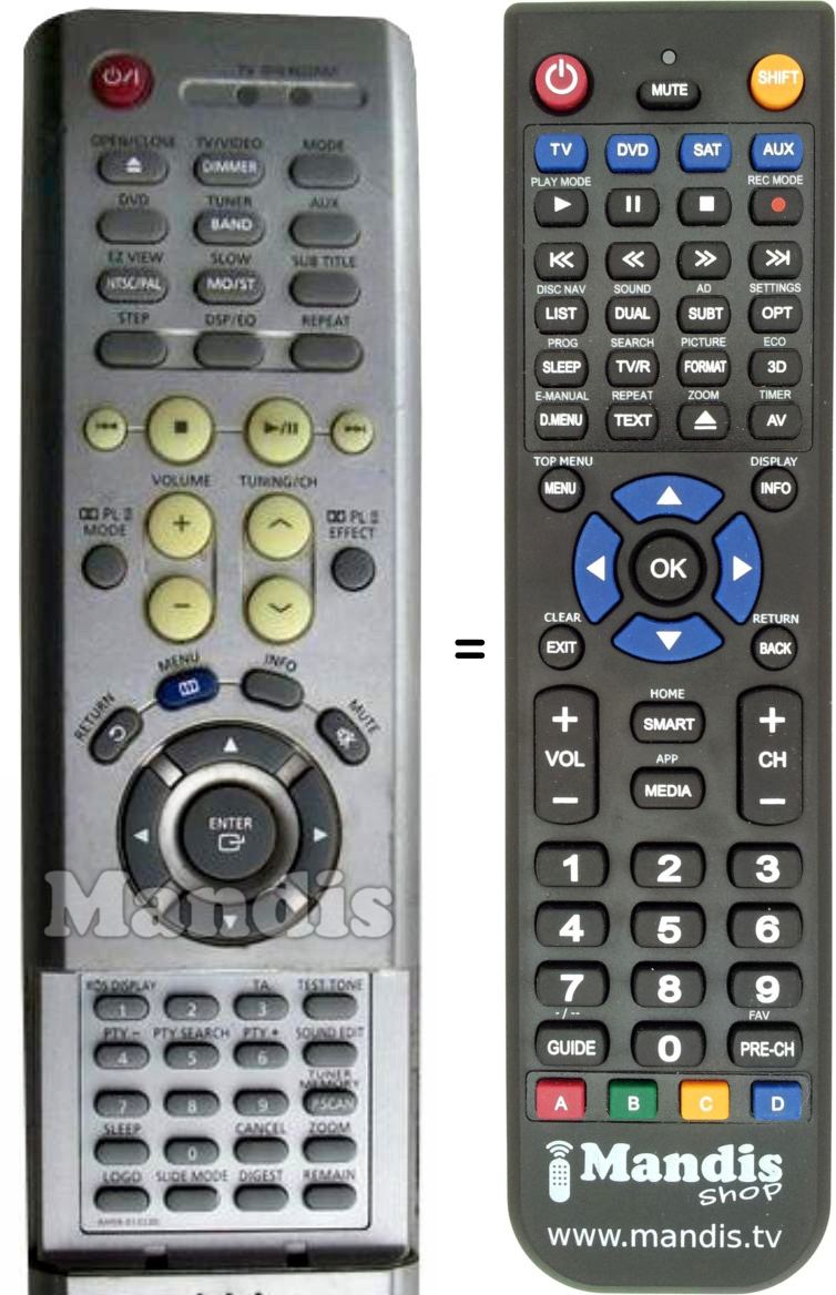 Replacement remote control Samsung AH59-01323 D