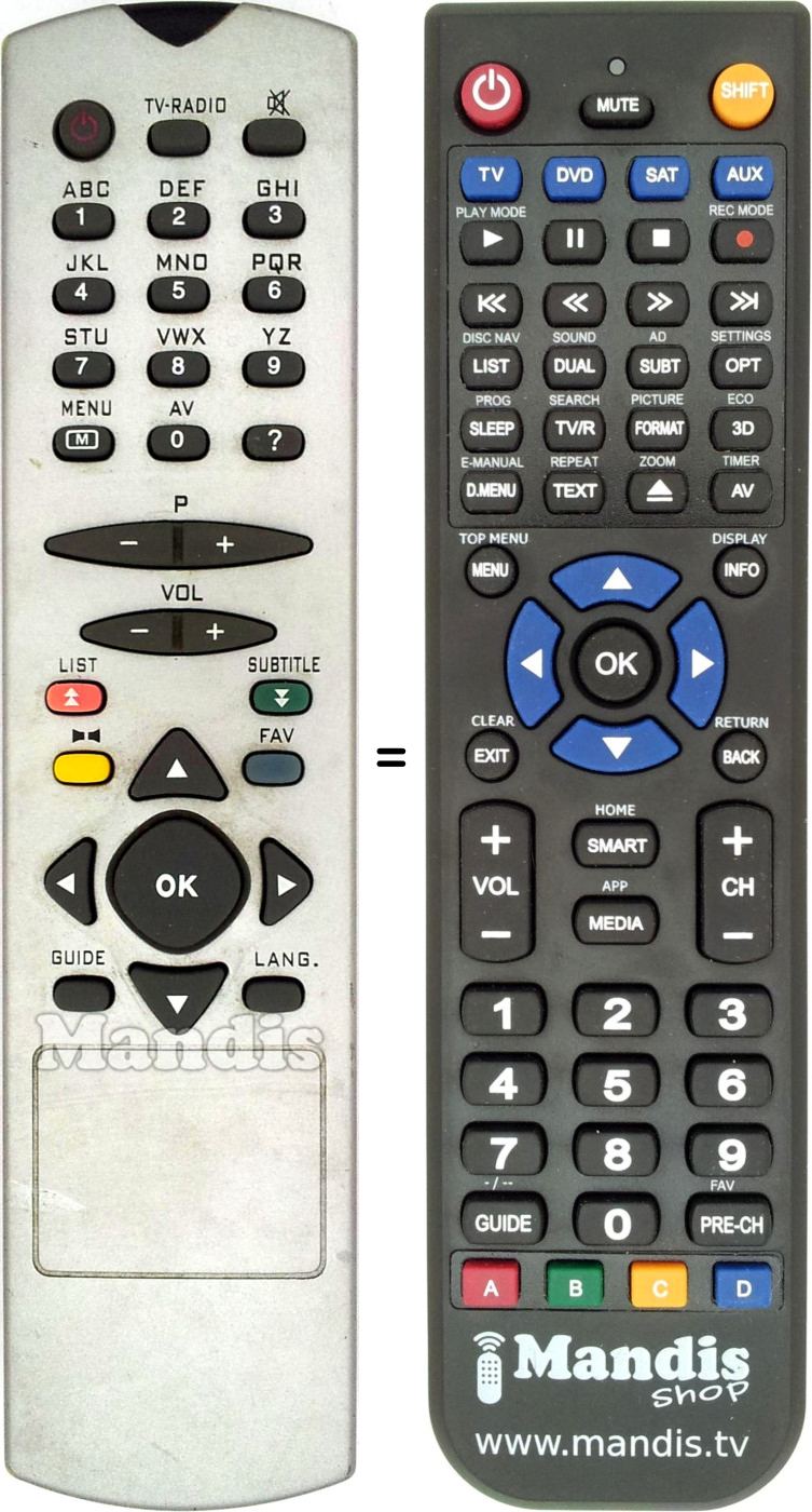 Replacement remote control OPTEX RC2546