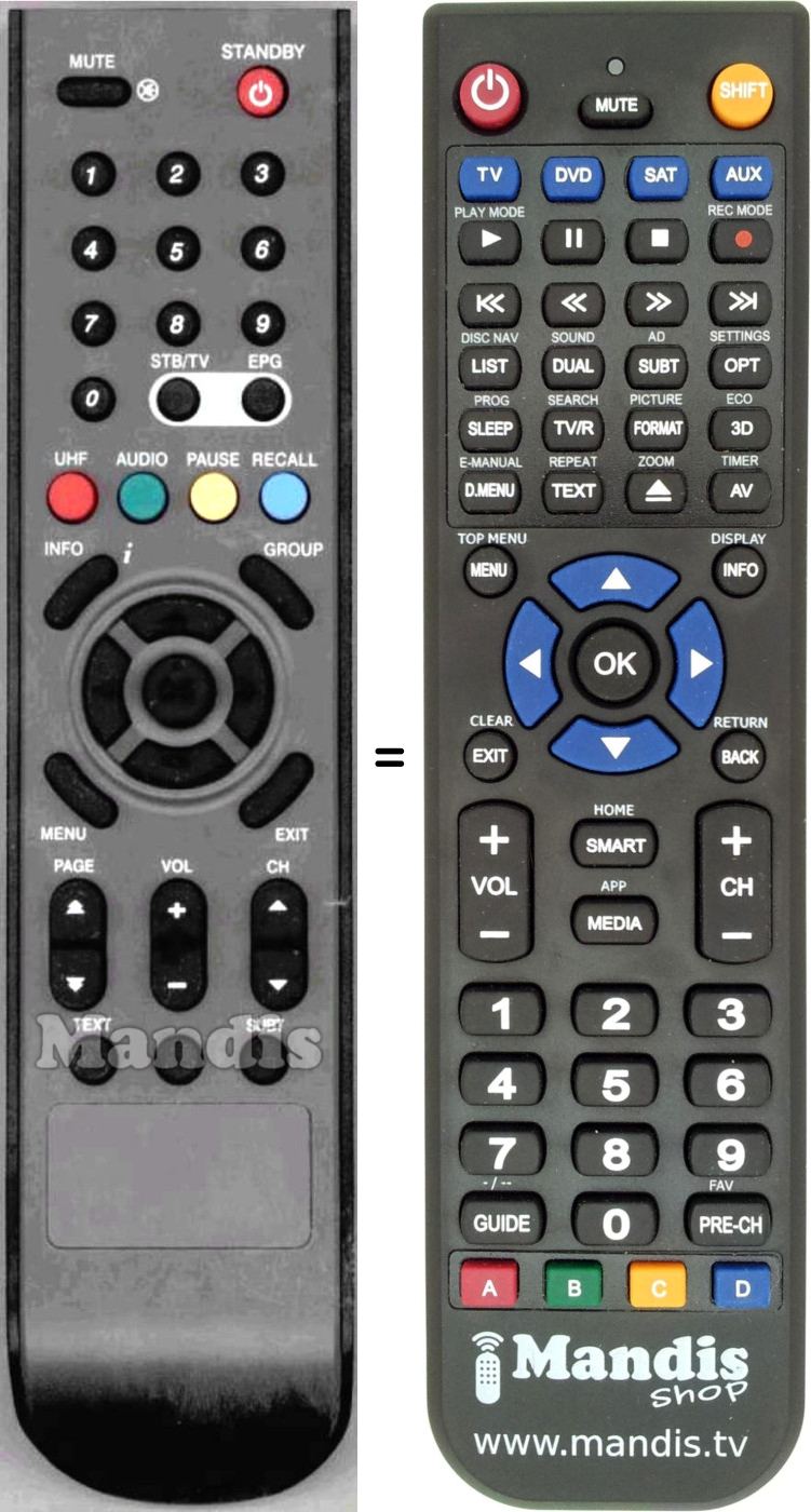 Replacement remote control Arion AT2100E