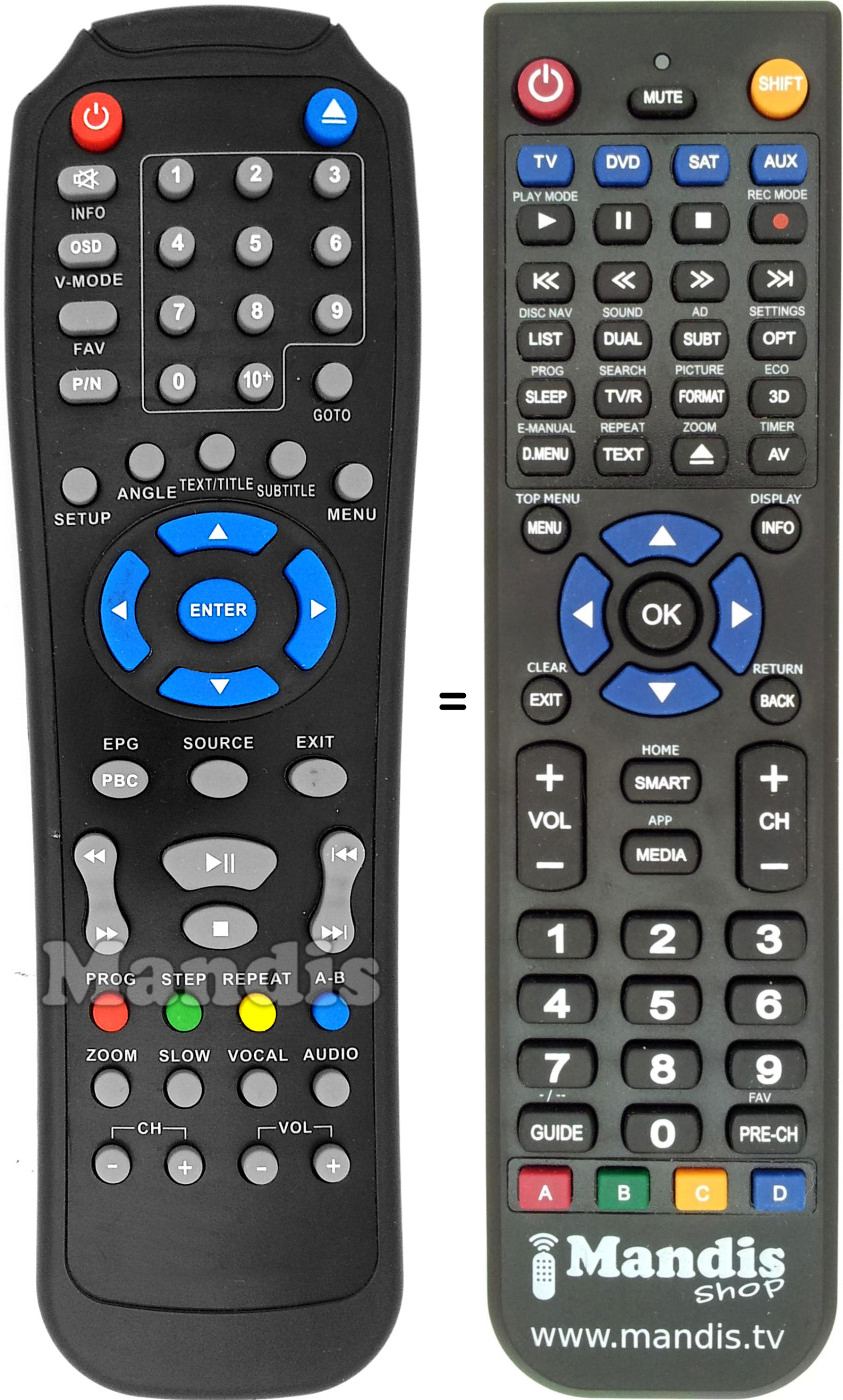 Replacement remote control Best Buy EME004