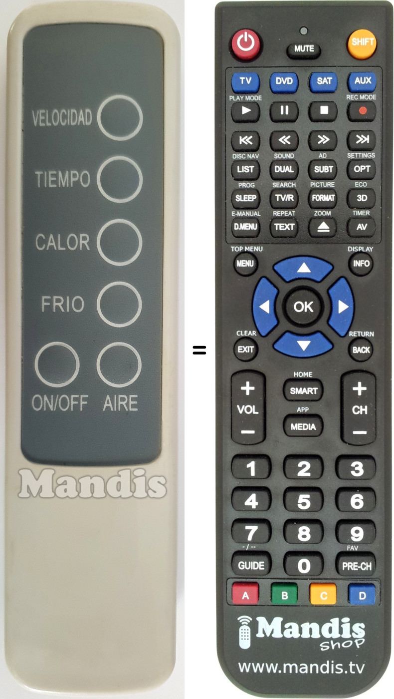 Replacement remote control REMCON002