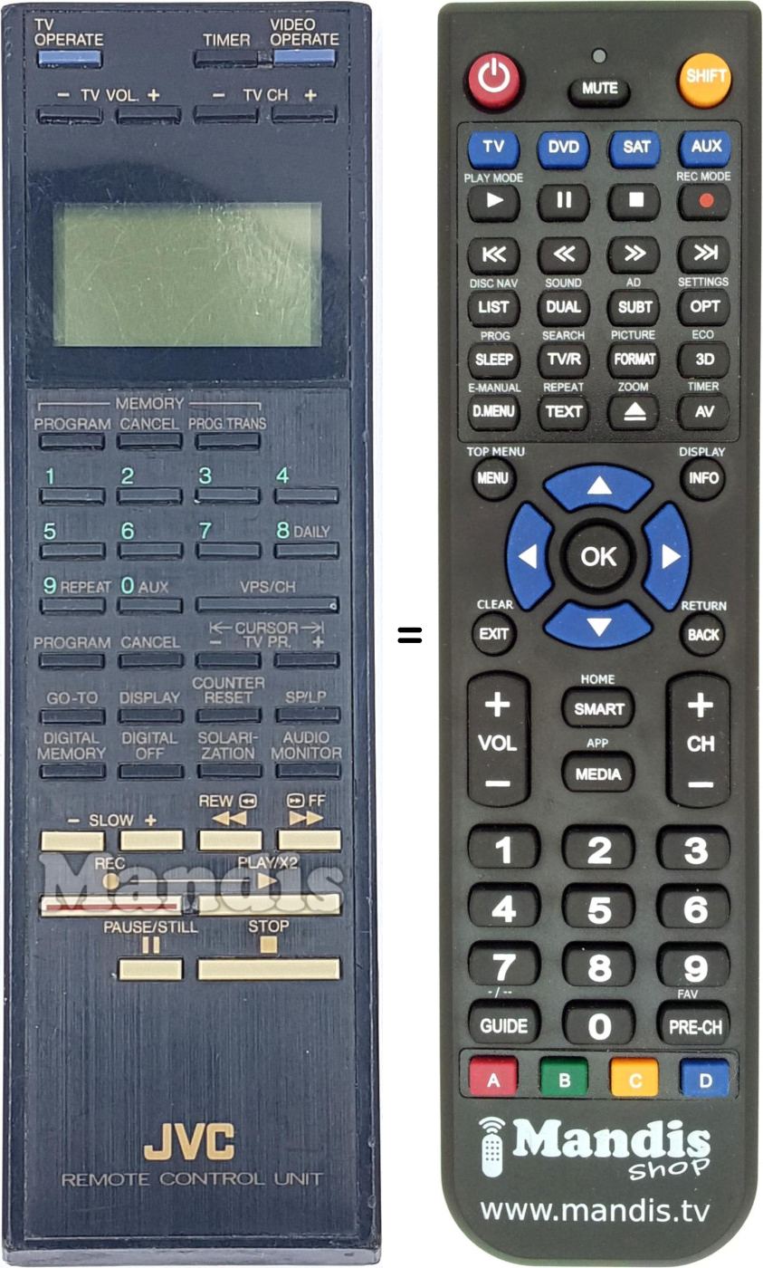 Télécommande équivalente JVC PQ10543T