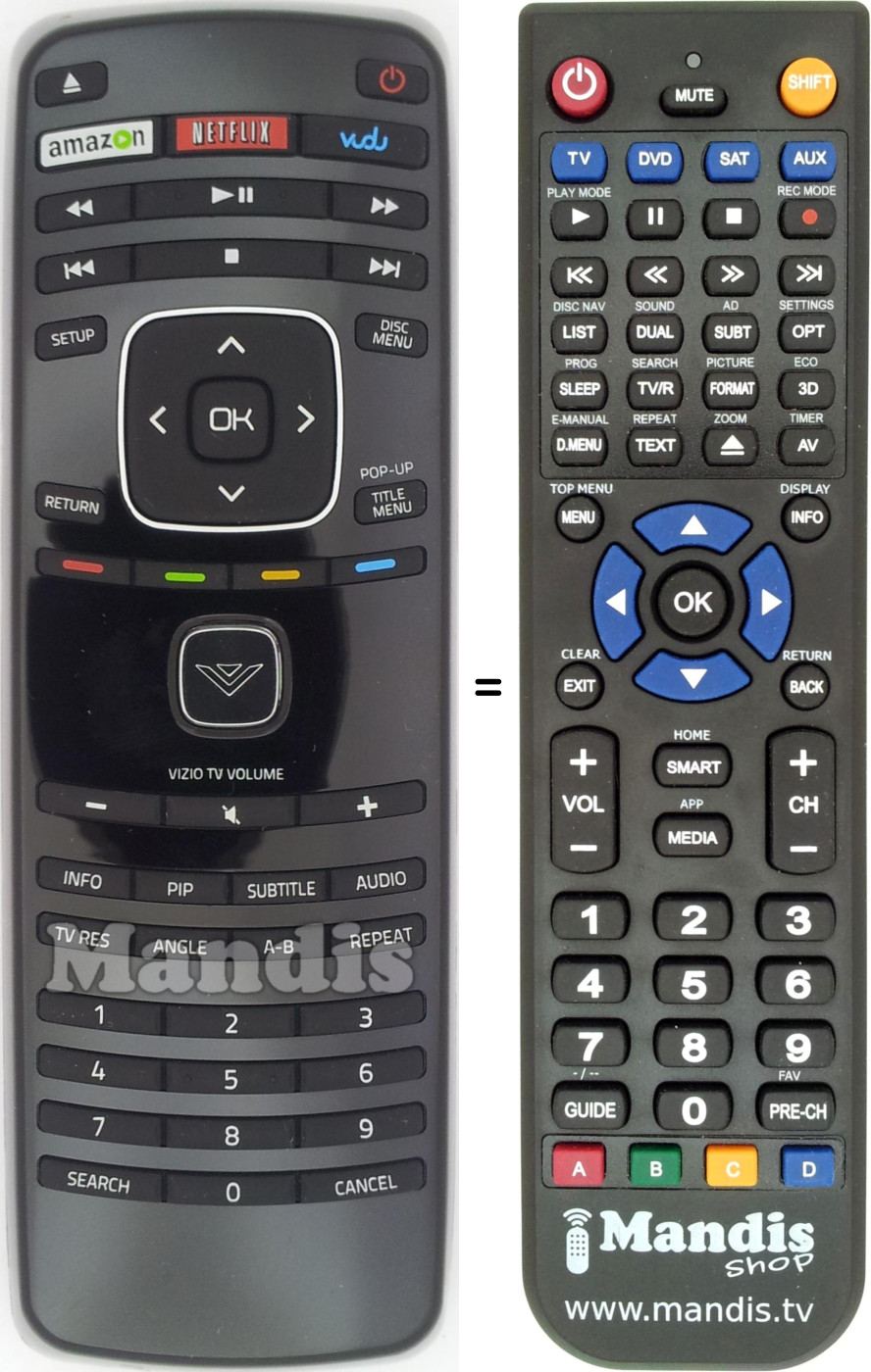 Replacement remote control RC288480101