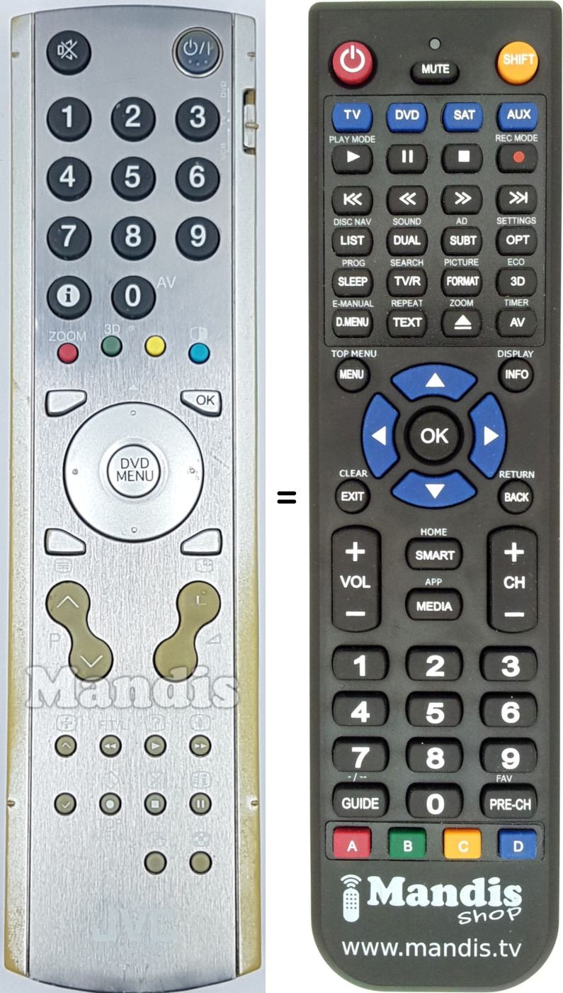 Télécommande équivalente RM-C1808