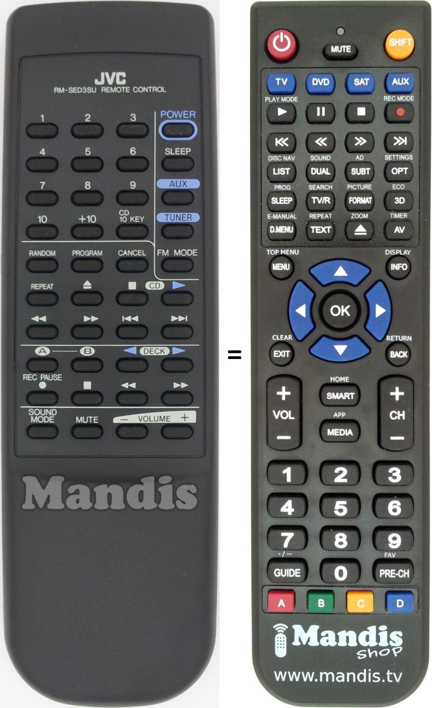 Télécommande équivalente RM-SED3SU