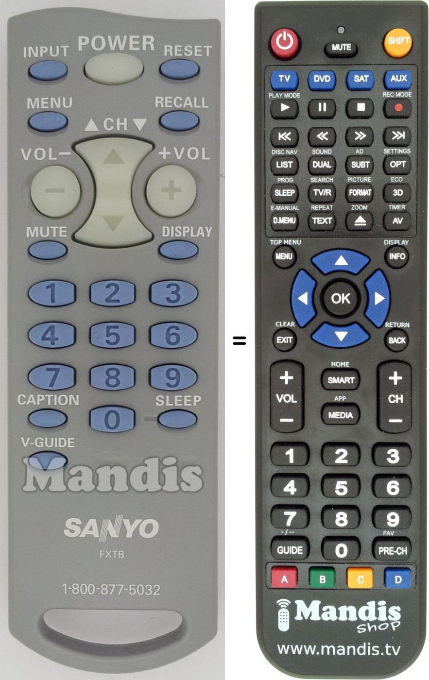 Télécommande équivalente FXTB