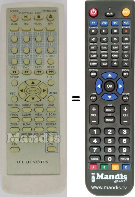 Replacement remote control BLU004
