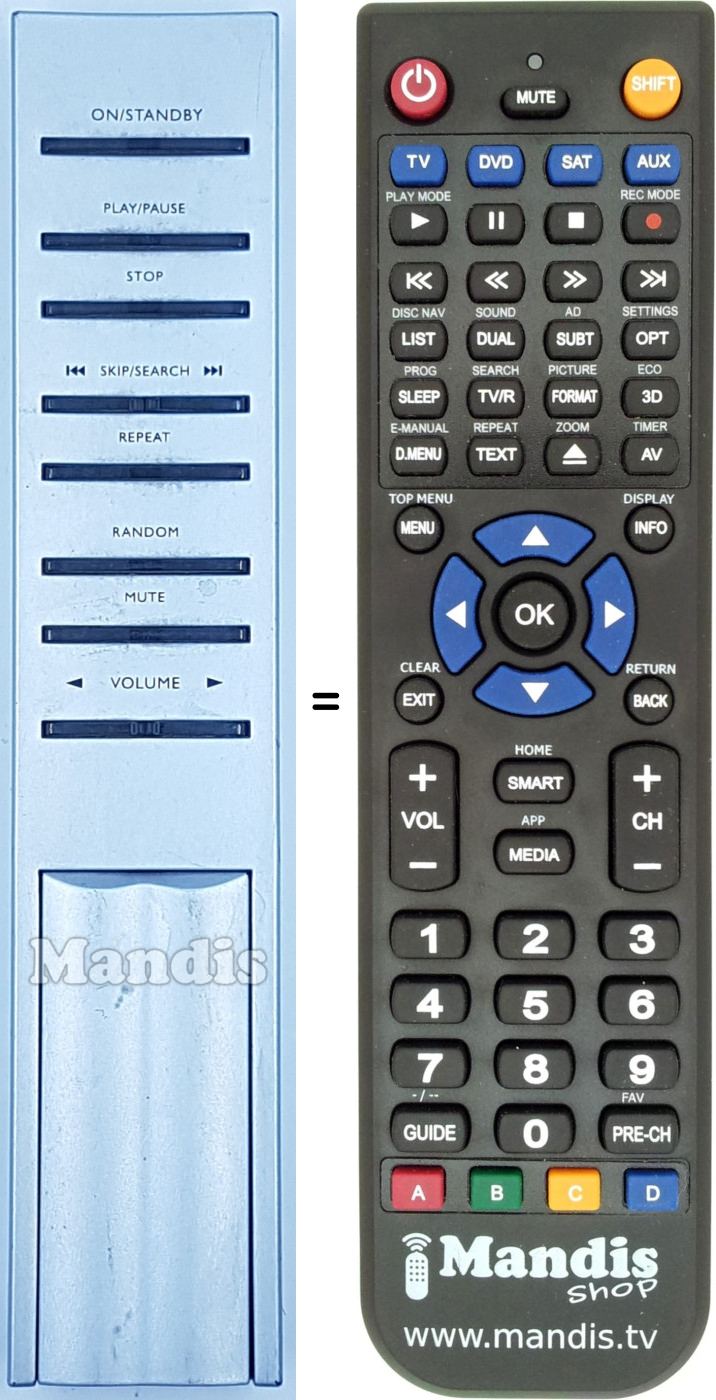 Replacement remote control REMCON1755