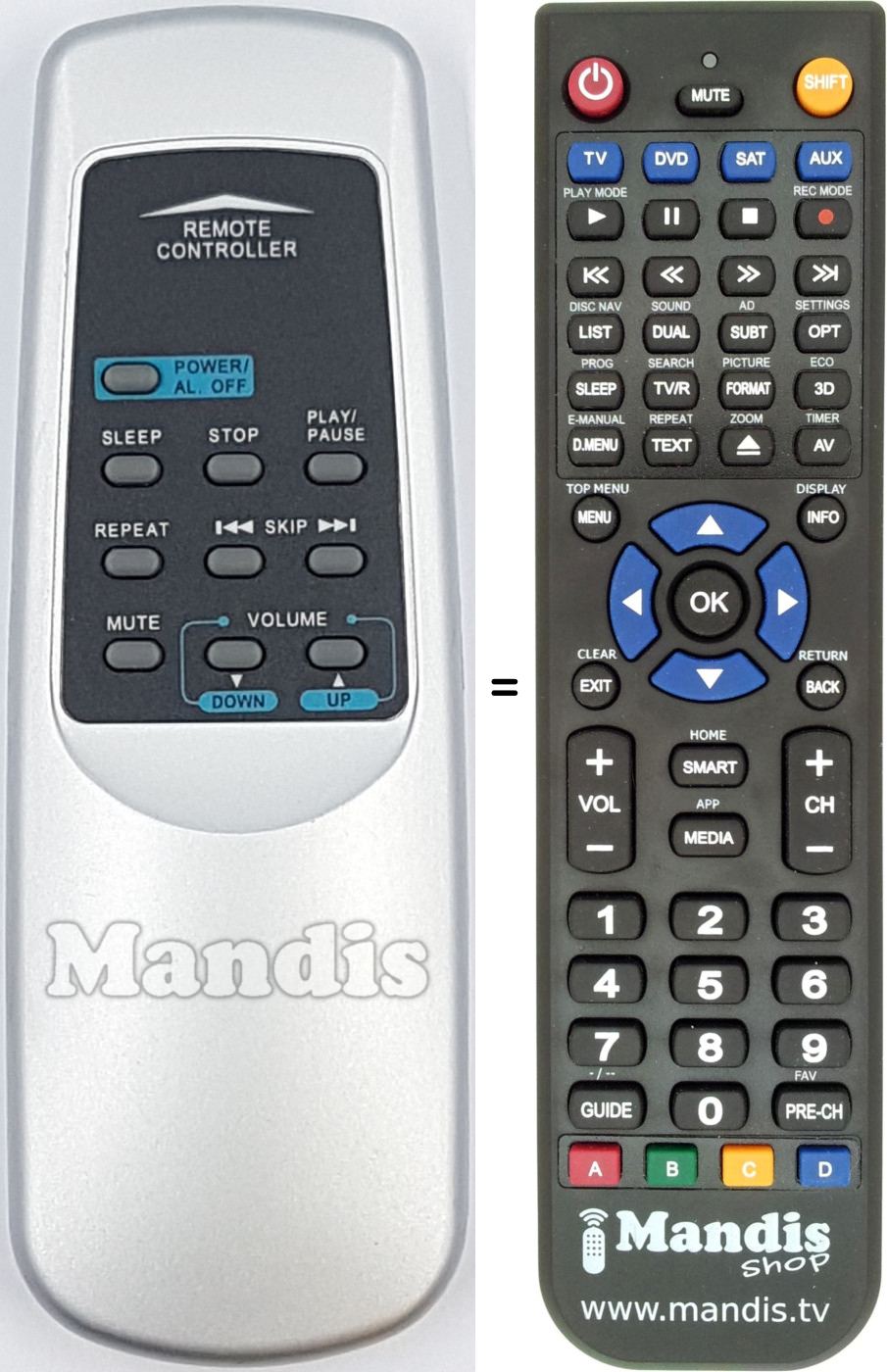 Replacement remote control REMCON2133