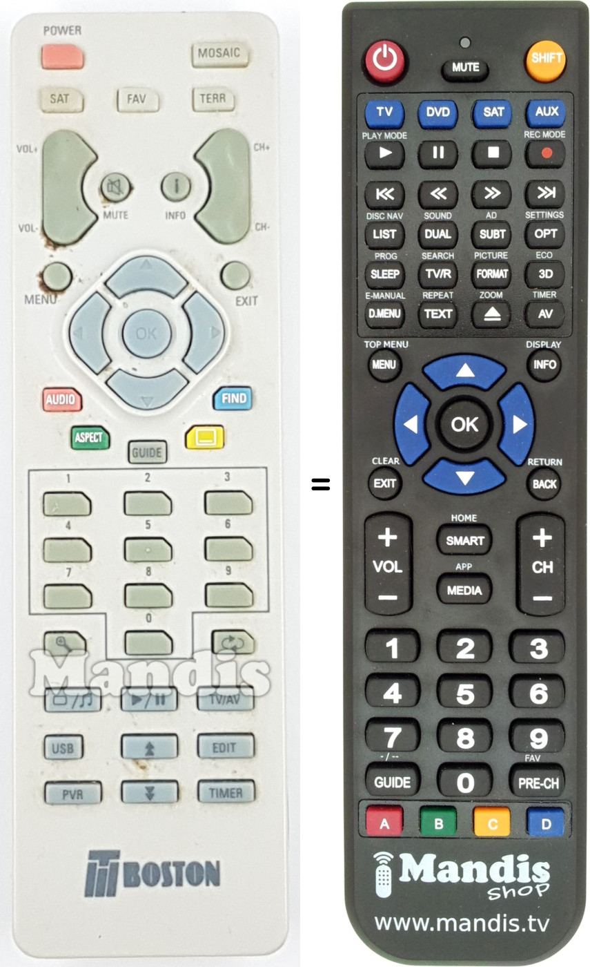 Replacement remote control REMCON2175