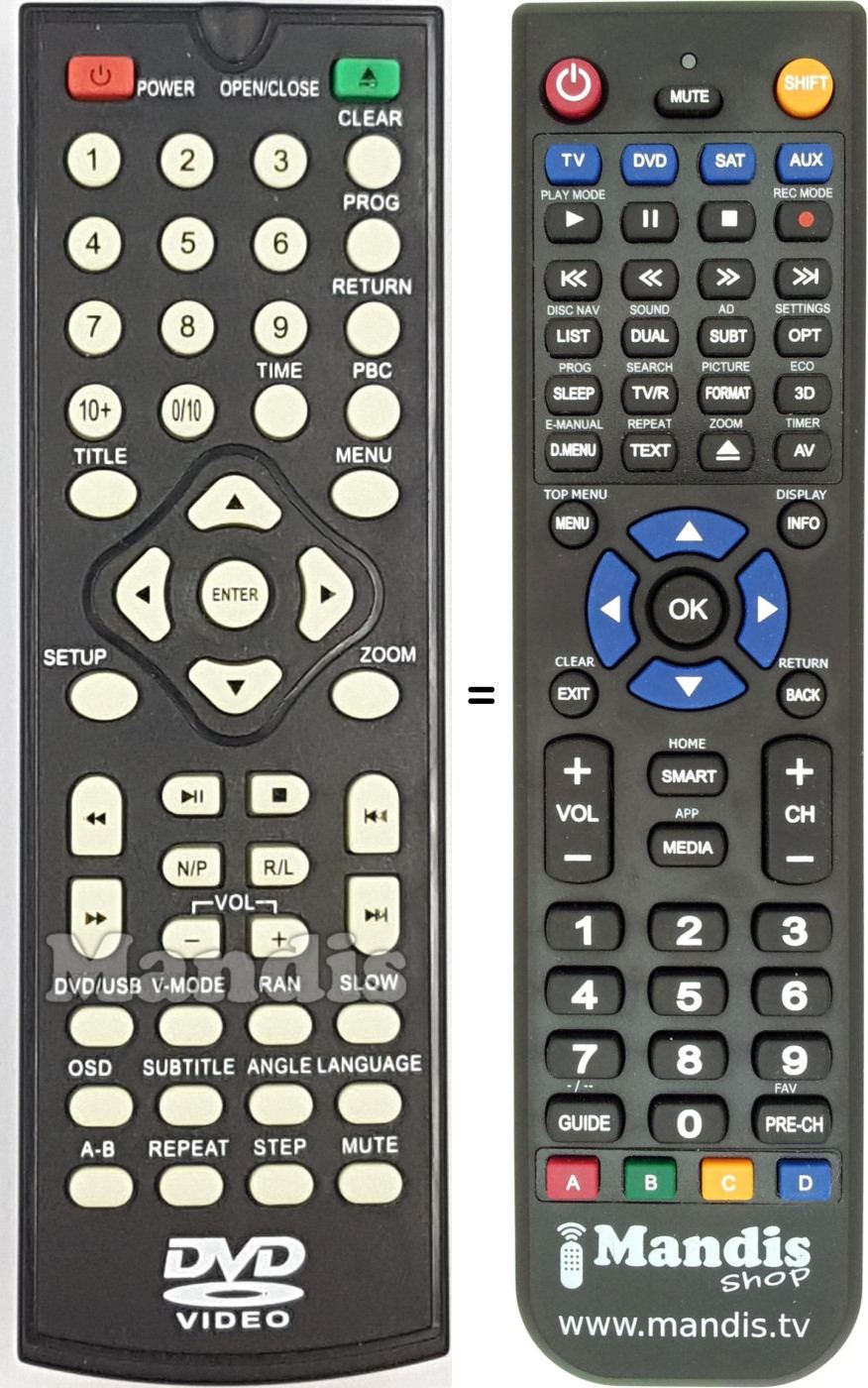 Replacement remote control REMCON2176