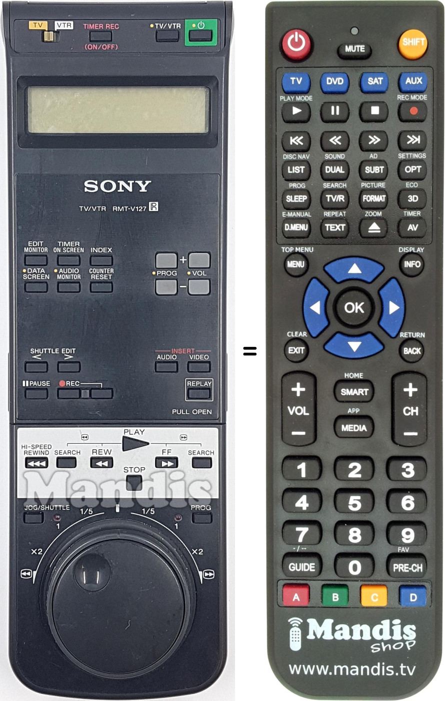 Télécommande équivalente RMT V127