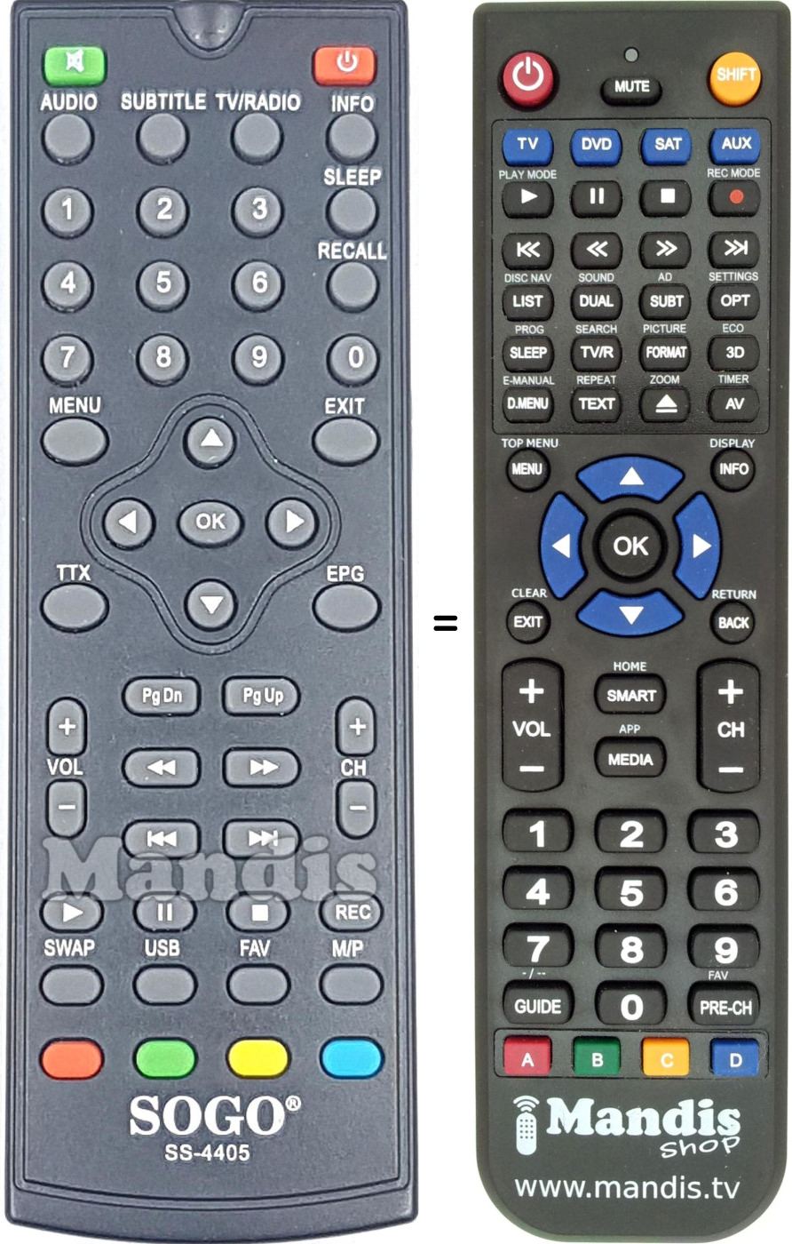Replacement remote control SS-4405