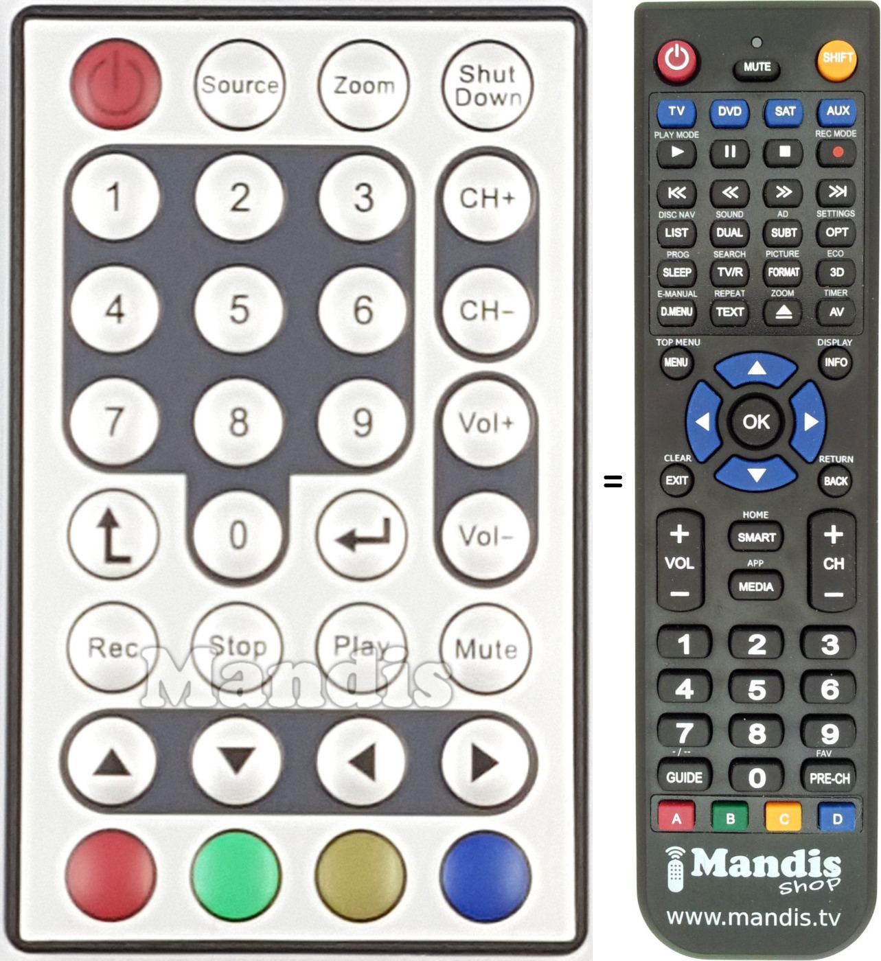 Replacement remote control STV20
