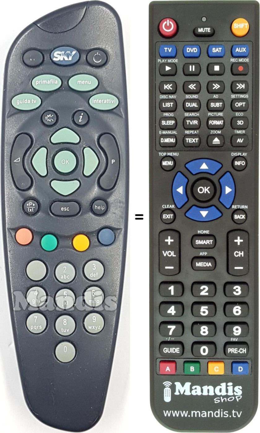 Replacement remote control URC16490000R00
