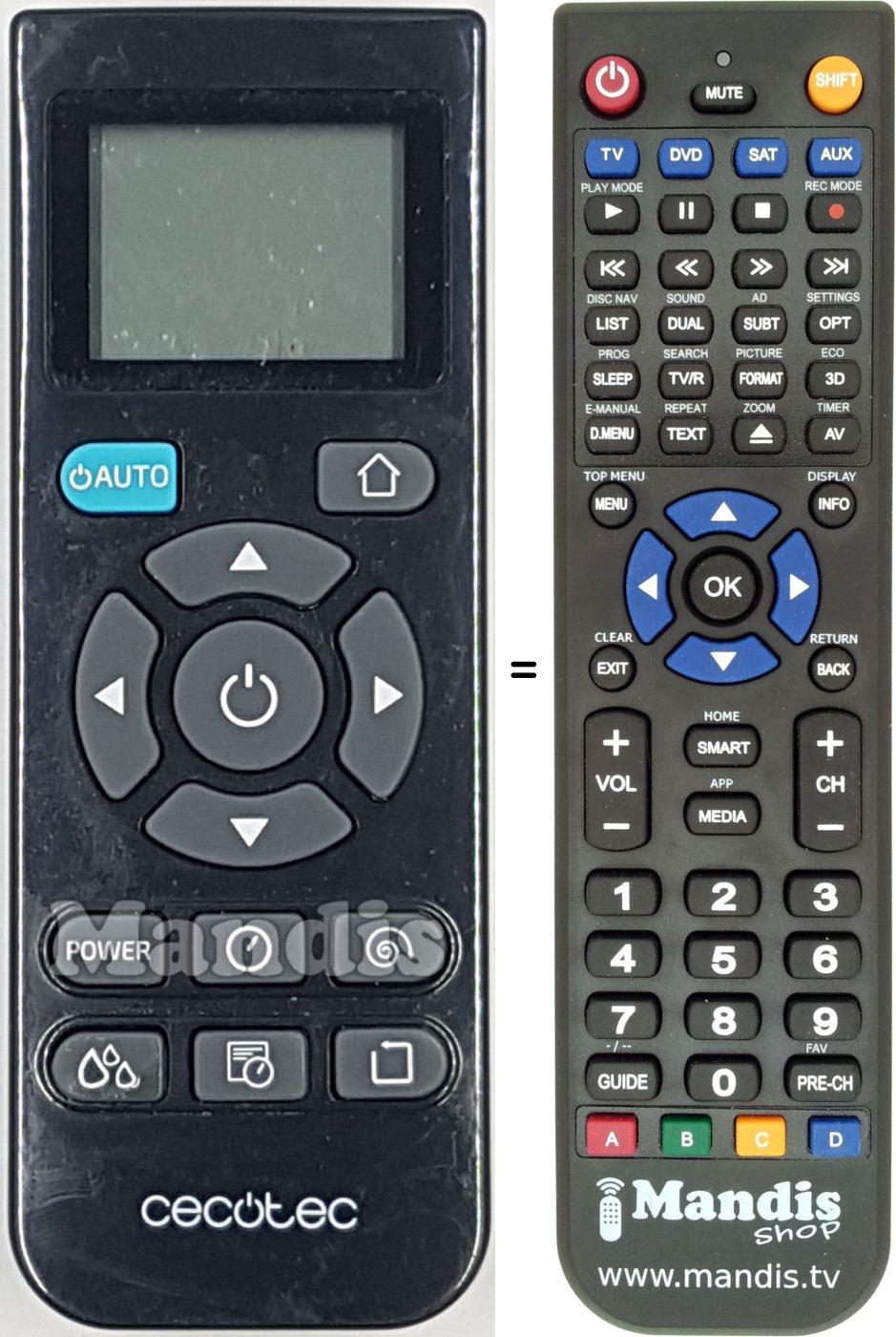 Télécommande équivalente REMCON2093
