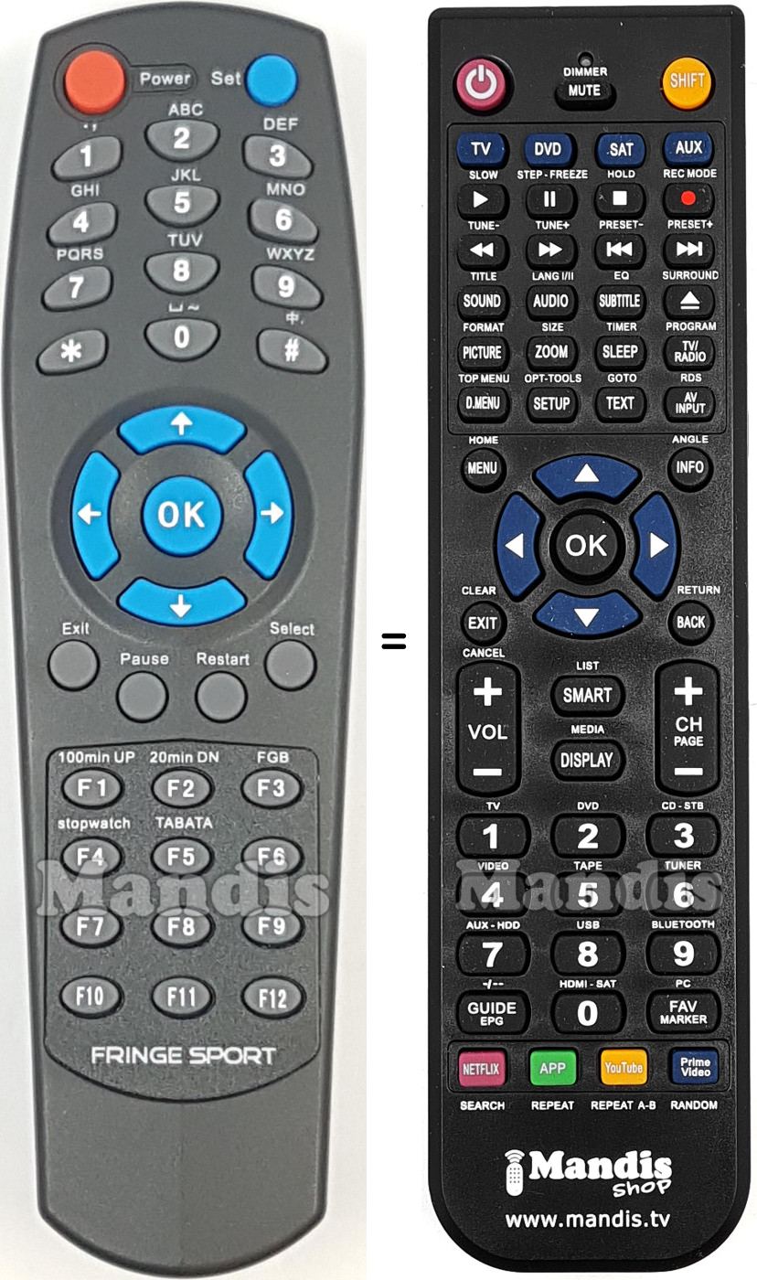 T&eacute;l&eacute;commande &eacute;quivalente Fringe Sport FS001