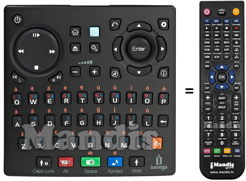 Replacement remote control Iomega Screenplay Tv Link Dx
