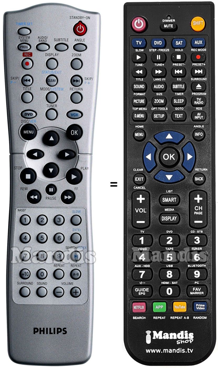 Replacement remote control Philips 996500020870