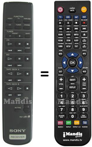 Replacement remote control RM-U265