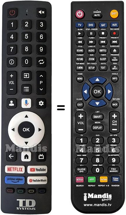 T&eacute;l&eacute;commande &eacute;quivalente TD Systems 7601-ZS1220-0020TDS1