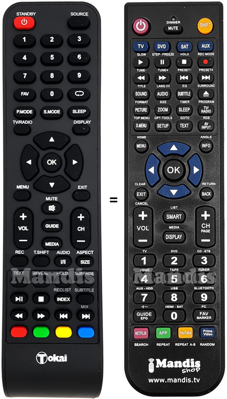 T&eacute;l&eacute;commande &eacute;quivalente Tokai TTE-24C3104K