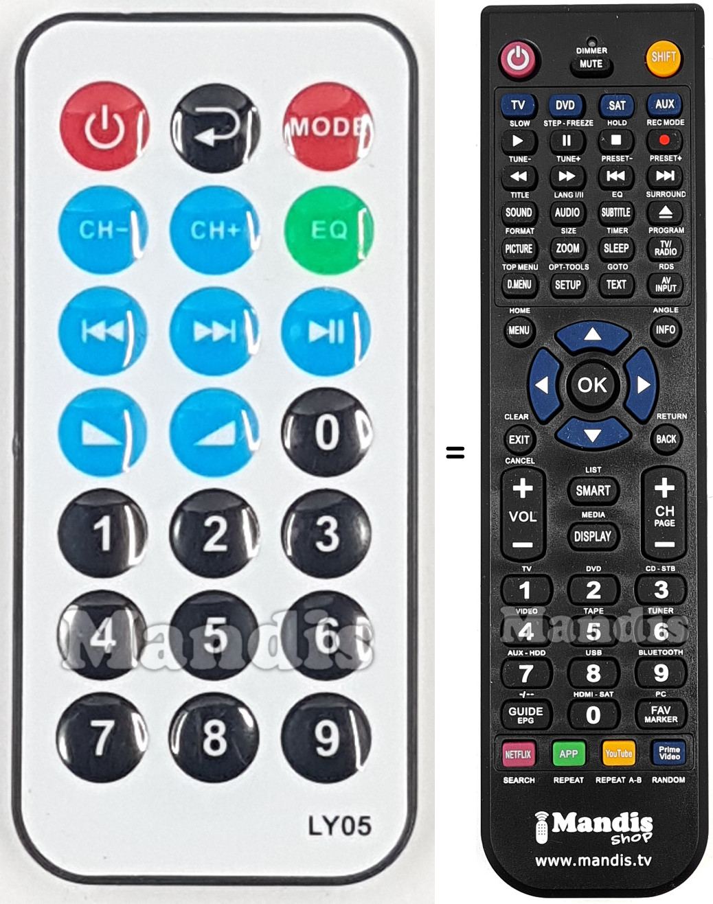 Replacement remote control LY05