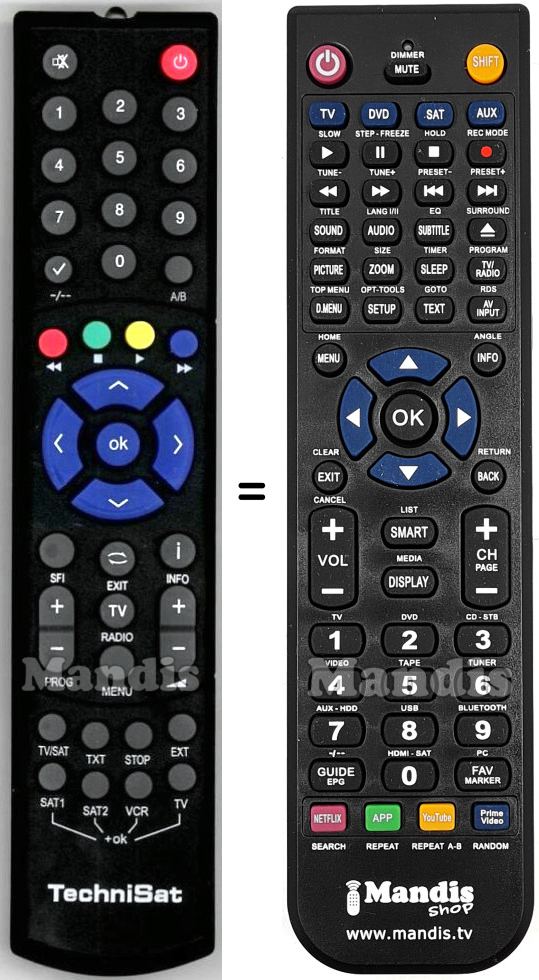 Replacement remote control DIGITAL BOX Orbitech002